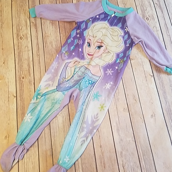 Disney Pajamas Frozen Final Price Elsa Zipper Footie Pjs Poshmark